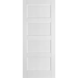 LPD Contemporary 4 Panel Textured White Primed - White Internal Door - 1981mm x 838mm (78 inch x 33 inch)