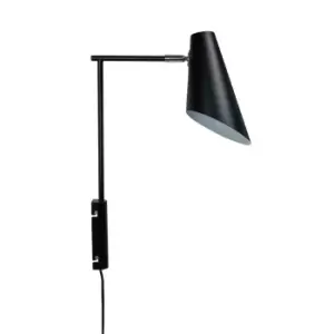 Cale Dome Wall Lamp With Rod Matt Black