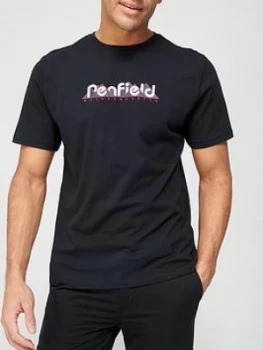 Penfield Penfield Peak Logo T-Shirt, Black, Size L, Men