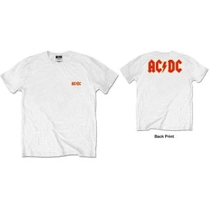 AC/DC - Logo Mens Medium T-Shirt - White