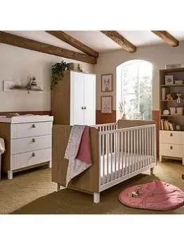 Cuddleco Rafi 4 Piece Nursery Furniture Set - Oak And White
