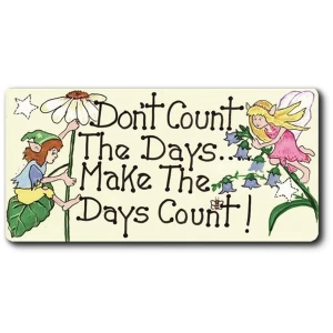 Dont Count The Days Smiley Magnet