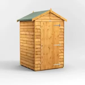 4X4 Power Overlap Apex Windowless Shed