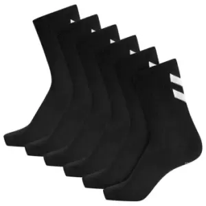 Hummel Chevron 6 Pack of Crew Socks - Black