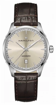 Hamilton Jazzmaster Auto Brown Leather Strap Champagne Watch