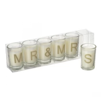 Mr & Mrs Candle Gold Letters By Heaven Sends