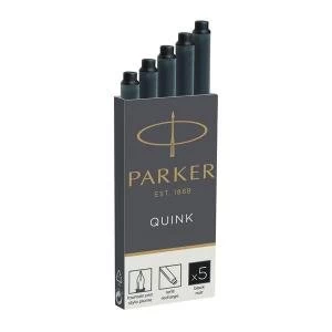 Parker Quink Cartridge Ink Refills Black 20 x Packs of 5 1950382