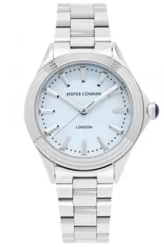Ladies Jasper Conran London 32mm Watch with a Blue Dial and a Silver Metal bracelet J1B102051