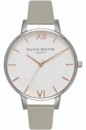 Ladies Olivia Burton Big White Dial Watch OB16BDW22