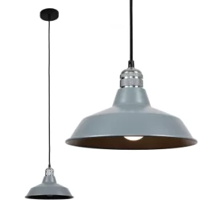 Casco Chrome Pendant with Grey Colby Shade