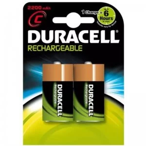 Duracell StayCharged 2200mAh C Rechargeable Batteries