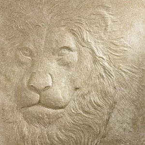 Arthouse Gold Glitter Lion 3D Wall Canvas
