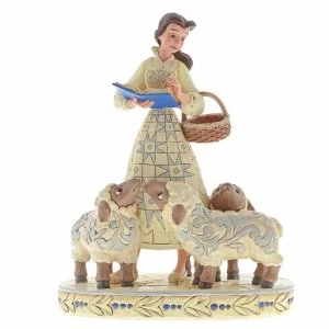 Bookish Beauty Belle with Sheep Disney Traditions Figurine