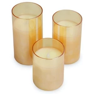 LED Candles - Set of 3 M&W Gold