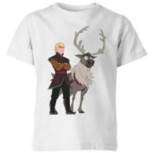 Frozen 2 Sven And Kristoff Kids T-Shirt - White - 5-6 Years