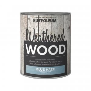 Rust-Oleum Blue Haze Matt Weathered Wood Paint 750ml Duck Egg (Blue)