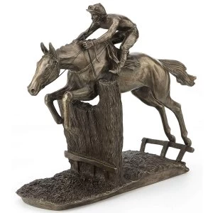 Horse Racing At Full Stretch by David Geenty Cold Cast Bronze Sculpture