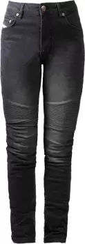 John Doe Betty Biker XTM Women Motorcycle Jeans, black, Size 33, black, Size 33 for Women