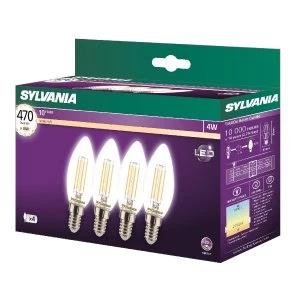 Sylvania LED 5.5W E14 Candle - 4 Pack