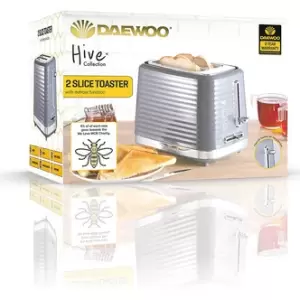 Daewoo SDA1974GE Hive 2 Slice Textured Toaster