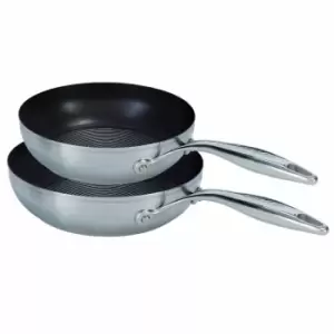 Circulon Steel Shield Stainless Steel Non-Stick Twin Pack Skillet Set 20/26cm