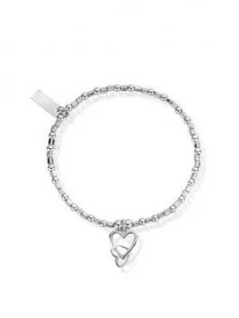 ChloBo Sterling Silver Interlocking Love Heart Bracelet, Silver, Women