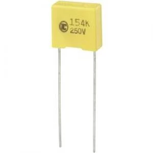 MKS thin film capacitor Radial lead 0.15 uF 250 Vdc 5 10 mm L x W x H 13 x 6 x 12mm