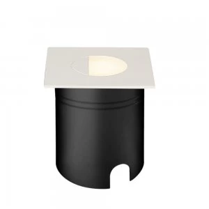 Recessed Wall Lamp Square Eyelid, 3W LED, 3000K, 80lm, IP65, Sand White, Driver Included