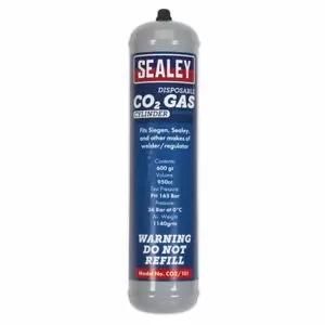 Genuine SEALEY CO2/101 Gas Cylinder Disposable Carbon Dioxide 600g