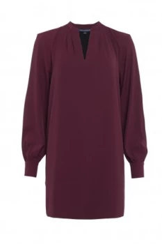 French Connection Mahi Crepe Solid Tunic Dress Purple