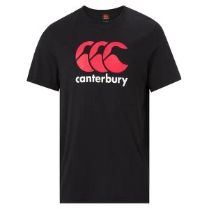 Canterbury Logo T-Shirt Black/White/Red Medium