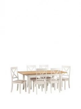 Julian Bowen Davenport 150 - 189cm Extending Dining Table + 6 Chairs