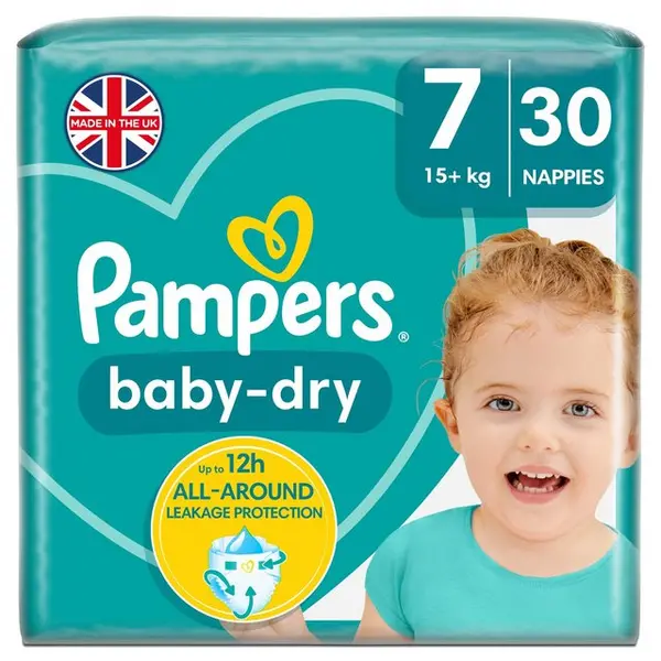Pampers Baby Dry Size 7 30 Nappies