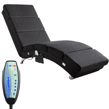 Chaise Lounge London Anthracite with Massage & Heating Function
