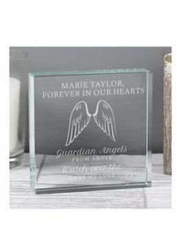 Personalised Guardian Angel Wings Large Crystal Token, One Colour, Women