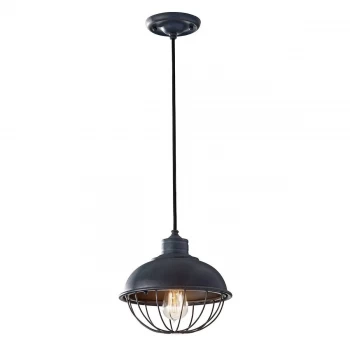 1 Light Ceiling Pendant Antique Forged Iron, E27