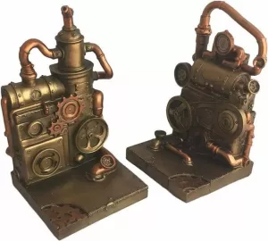 Steam Punk Bookends By Lesser & Pavey