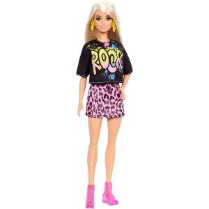 Barbie Fashionistas Blonde Hair with Rock Tee and Skirt Doll