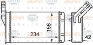 Behr Heat Exchanger 8FH351024-301 Aluminium Genuine replacement for Car