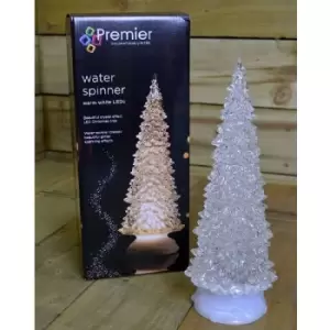 32cm Light up Water Spinner Christmas Tree - Warm White LEDs - Timer