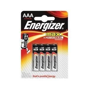 Original Energizer Max AAA Alkaline Batteries Pack of 8 Batteries