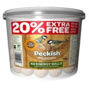 Peckish Natural Balance Energy Balls 50 Tub+ 20% Extra FREE