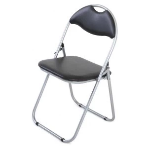 Ryman Basic Easy Folding Metal Chair - Black