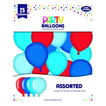 Party Balloons BlueRed Pack of 6 12924-B-1