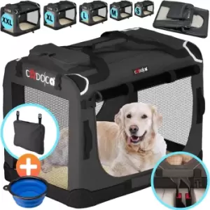 Dog Carrier Fabric Anthracite S 50x34x36cm