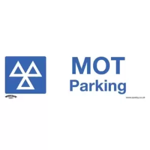 Safety Sign - MOT Parking - Self Adhesive Vinyl - Pack of 10