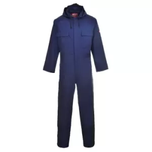 Biz Weld Mens Flame Resistant Hooded Coverall Navy 3XL