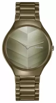 RADO R27121302 True Thinline Olive Green Quartz Watch