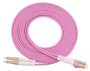 Fiber Duplex Patch Cord Om4 50/125 Pink Lszh Lc/lc- 30 M