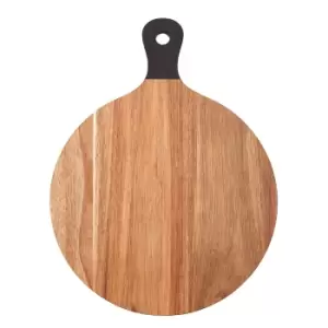Round Paddle Chopping Board with Black Handle